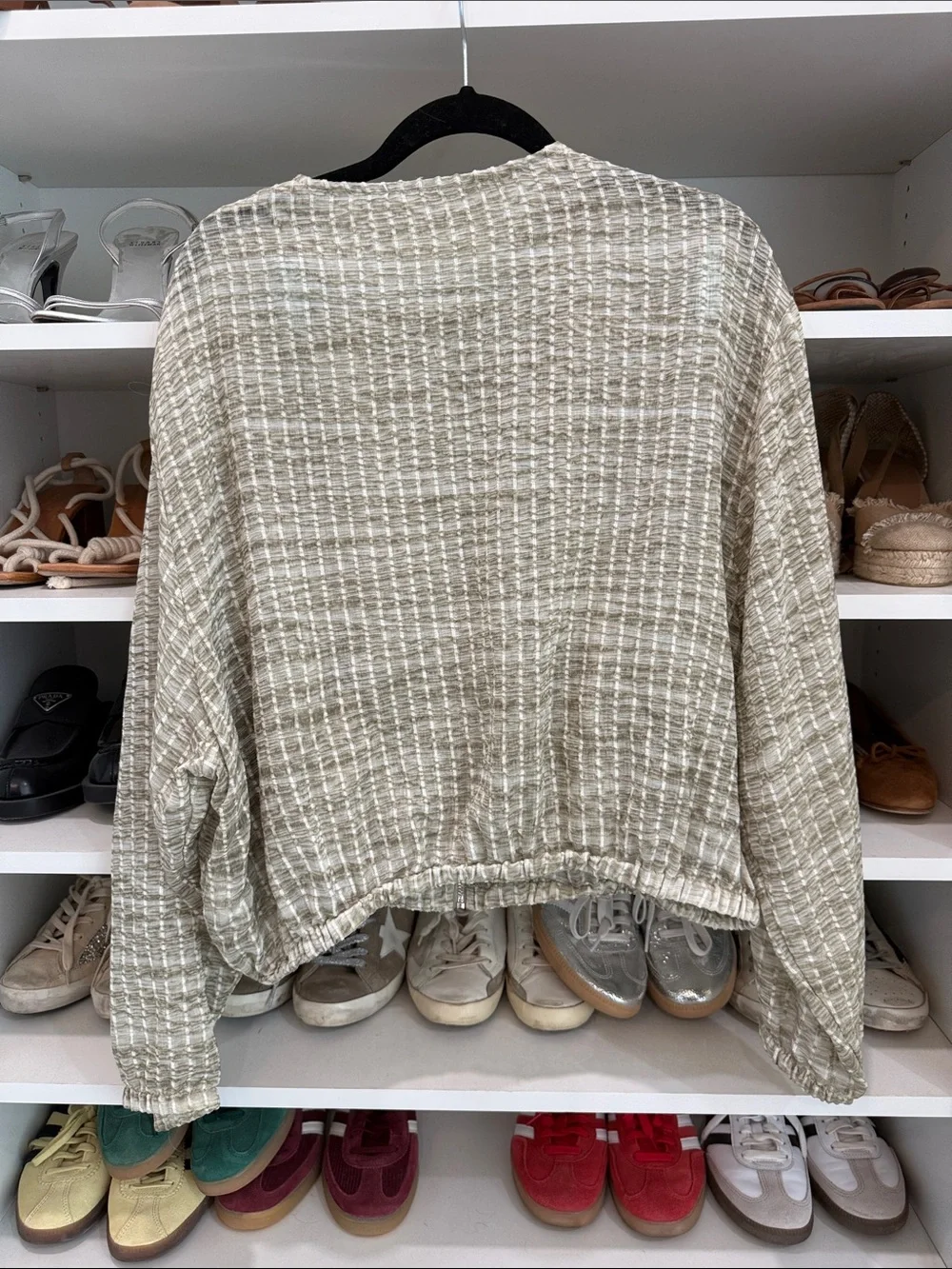 Zara Textured Zip-Front Bomber Jacket